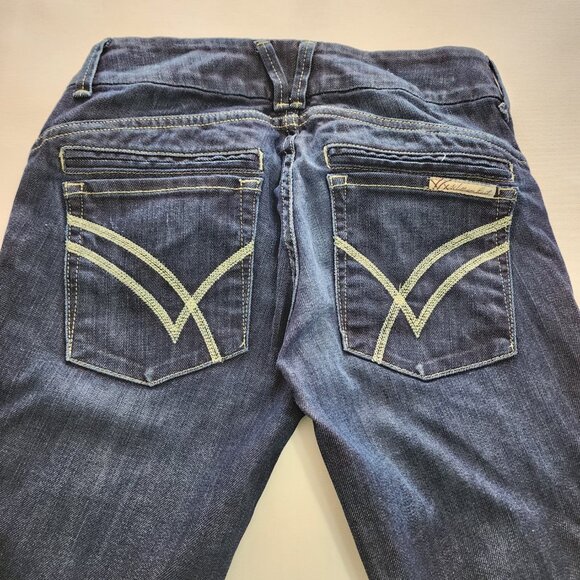 William Rast Dark Wash Stretch Denim Low Rise Bootcut Jeans - Picture 3 of 9